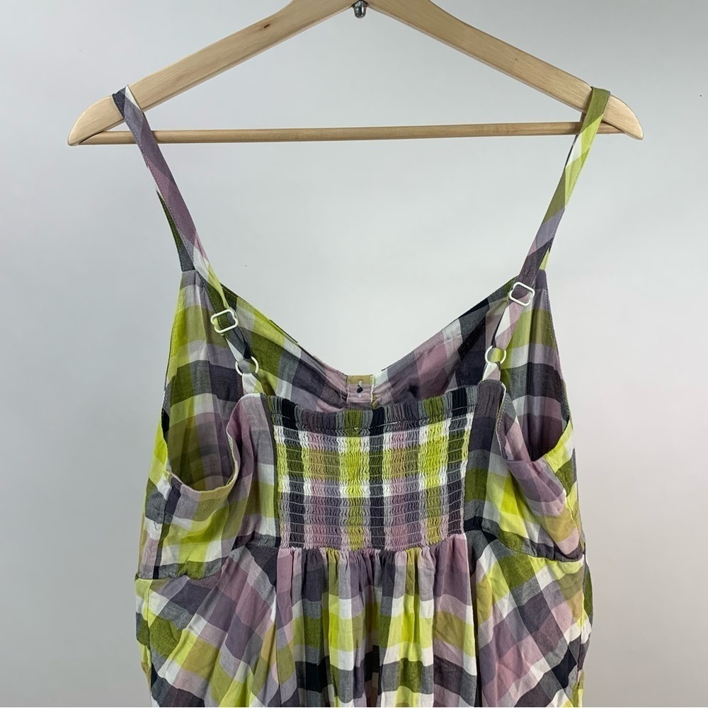 Torrid Multi Plaid Challis Button Front Midi Dres… - image 5